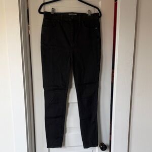 Madewell 10” High Rise Black Skinny Jeans